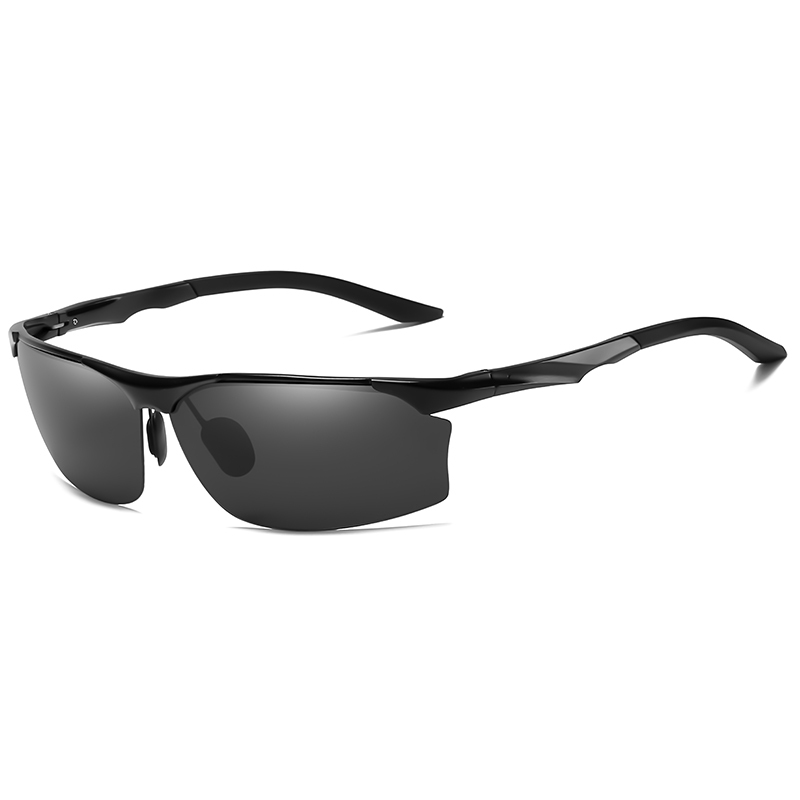Custom Aluminum Polarized Hiking Glasses with Logo for Men's Athletic Eyewear Supplier China Semi Rimless Sports Sunglasses Wholesale Online