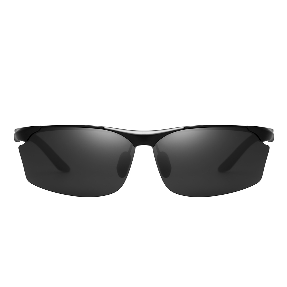 Custom Aluminum Polarized Hiking Glasses with Logo for Men's Athletic Eyewear Supplier China Semi Rimless Sports Sunglasses Wholesale Online