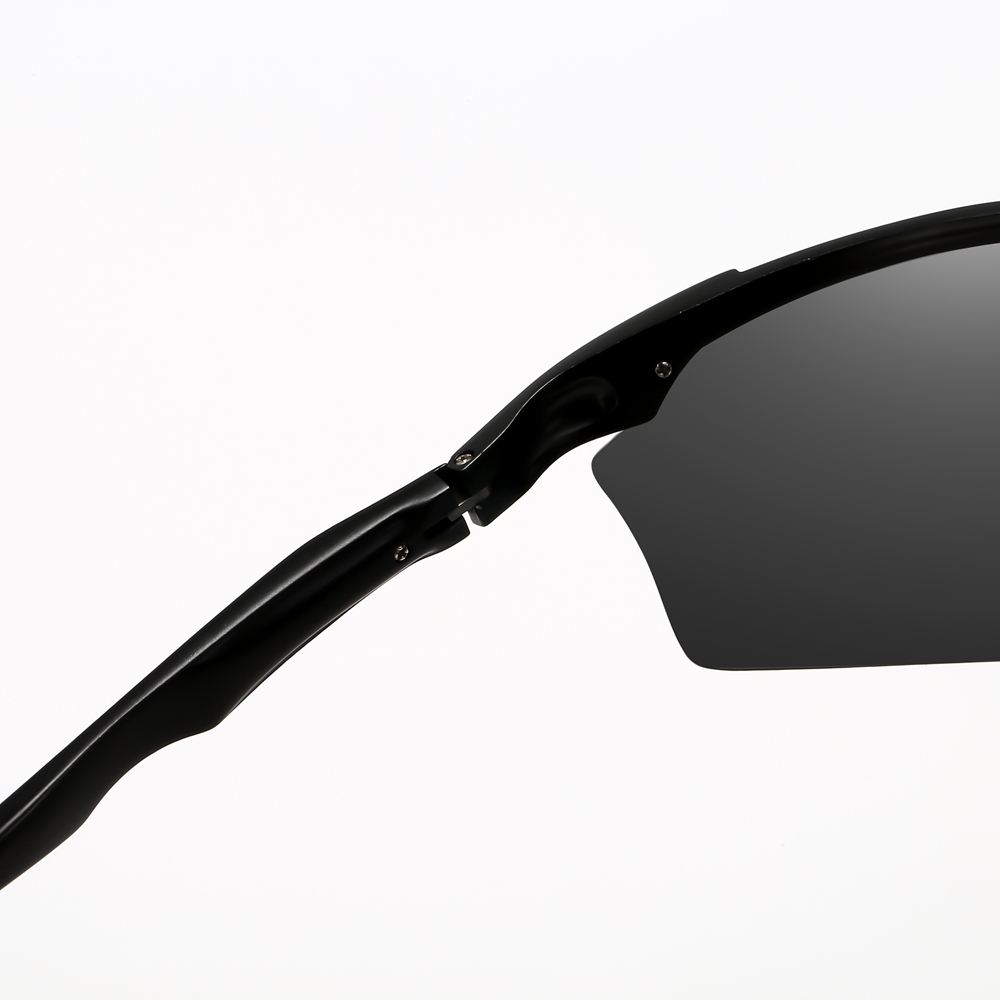 Custom Aluminum Polarized Hiking Glasses with Logo for Men's Athletic Eyewear Supplier China Semi Rimless Sports Sunglasses Wholesale Online