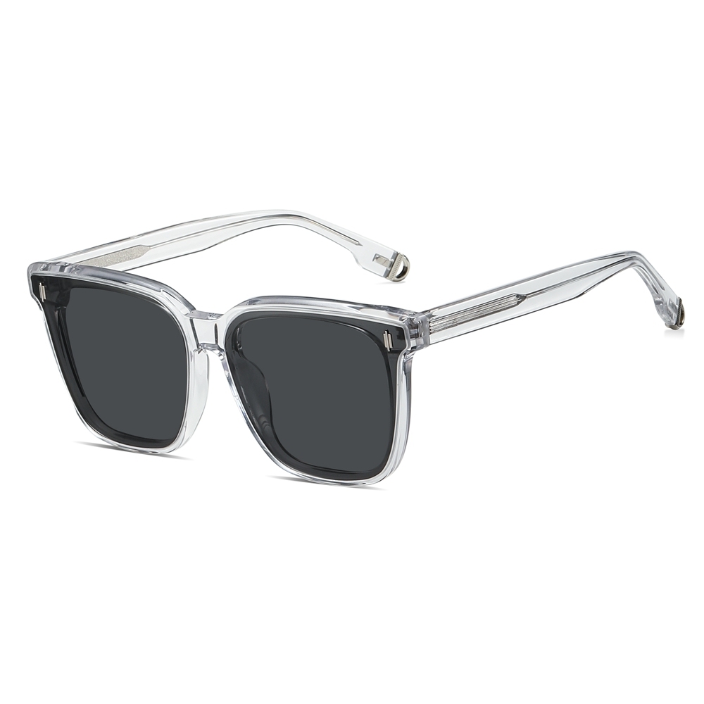 Custom Men's Chic Oversized Square Sunglasses for Women Luxury Acetate Eyewear Made in China Flat Lenses Polarized sunglass Wholesale Online