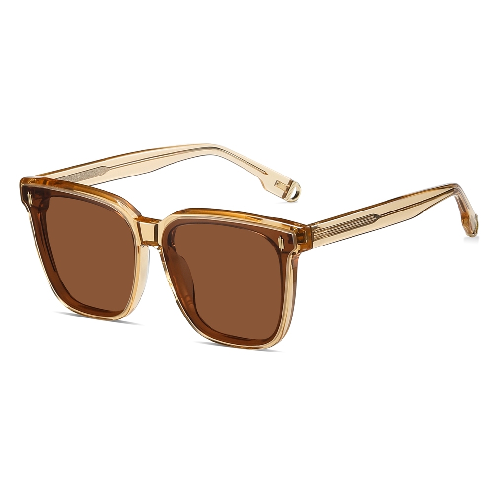 Custom Men's Chic Oversized Square Sunglasses for Women Luxury Acetate Eyewear Made in China Flat Lenses Polarized sunglass Wholesale Online