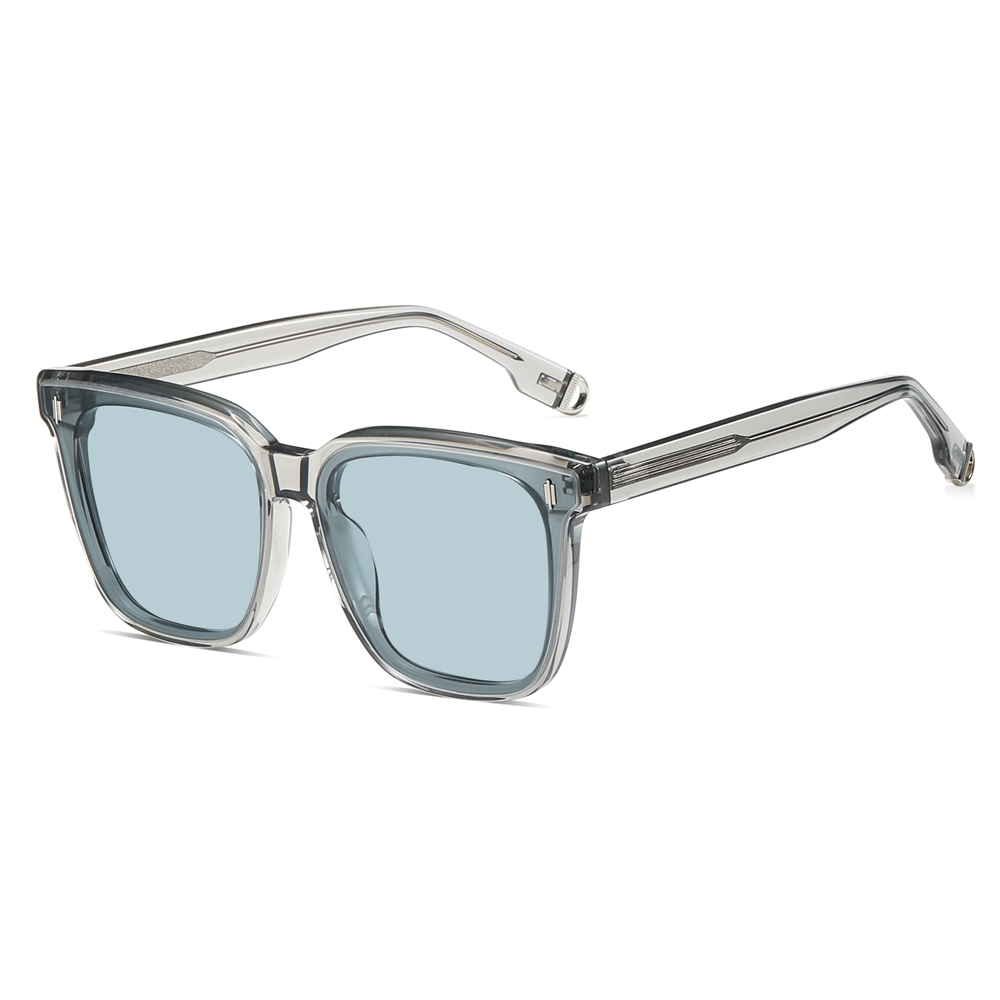 Custom Men's Chic Oversized Square Sunglasses for Women Luxury Acetate Eyewear Made in China Flat Lenses Polarized sunglass Wholesale Online