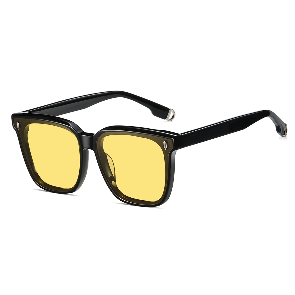 Custom Men's Chic Oversized Square Sunglasses for Women Luxury Acetate Eyewear Made in China Flat Lenses Polarized sunglass Wholesale Online