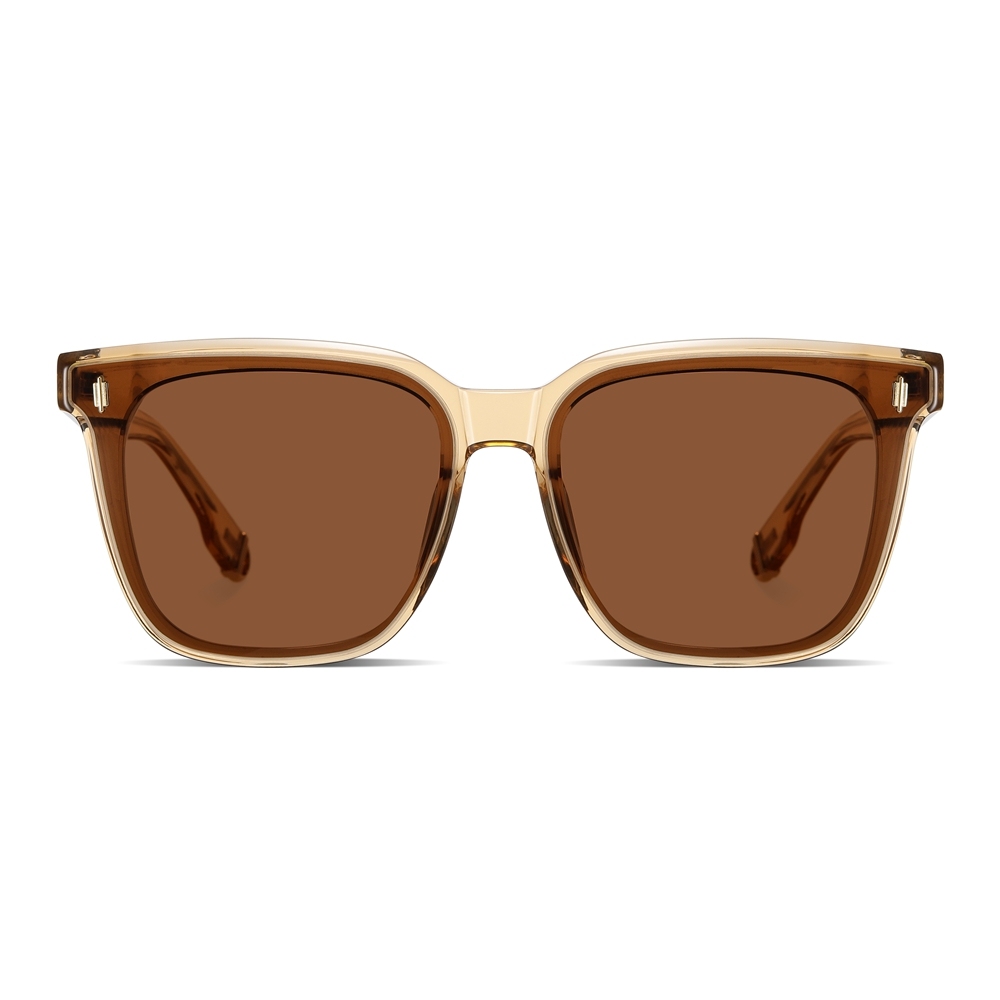 Custom Men's Chic Oversized Square Sunglasses for Women Luxury Acetate Eyewear Made in China Flat Lenses Polarized sunglass Wholesale Online