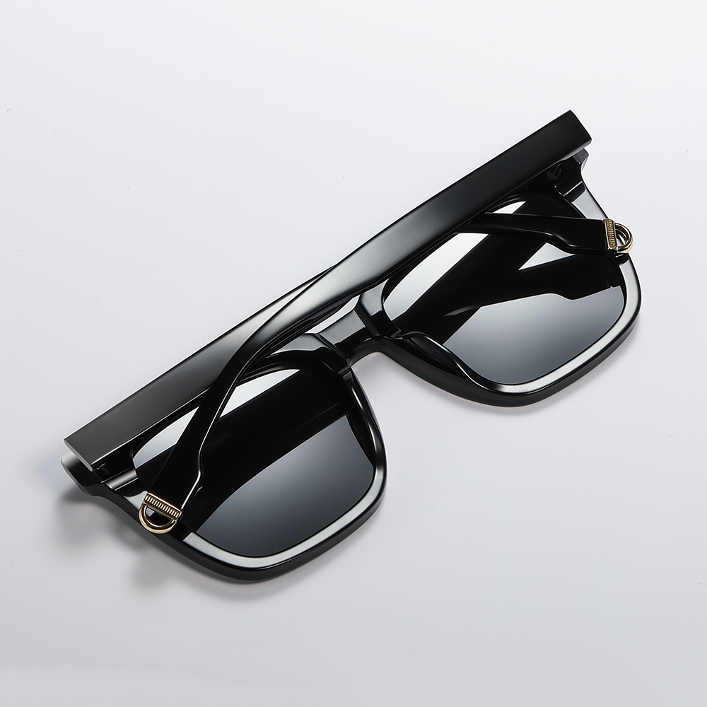 Custom Men's Chic Oversized Square Sunglasses for Women Luxury Acetate Eyewear Made in China Flat Lenses Polarized sunglass Wholesale Online