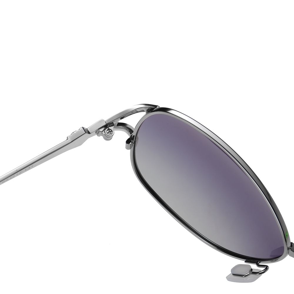 Wholesale Women's Classy Fork Oval Metal Polarized Sunglass with Diamond on Side for Mature Ladies Shades Two Tone Gradient Sunglasses Online