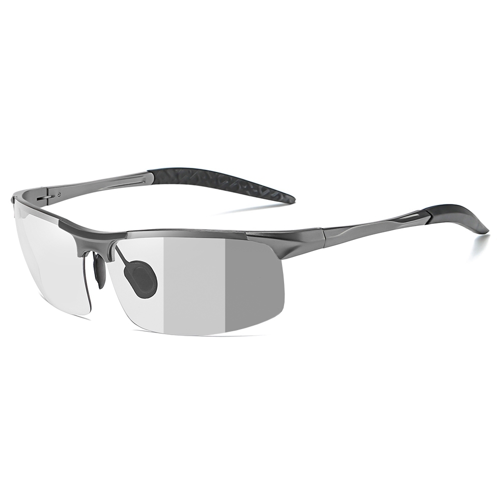 Custom Aluminum Photochromic Sports Glasses with Transition Lenses that Change from Clear to Dark Sunglasses for Men's Athletic Eyewear Wholesale China