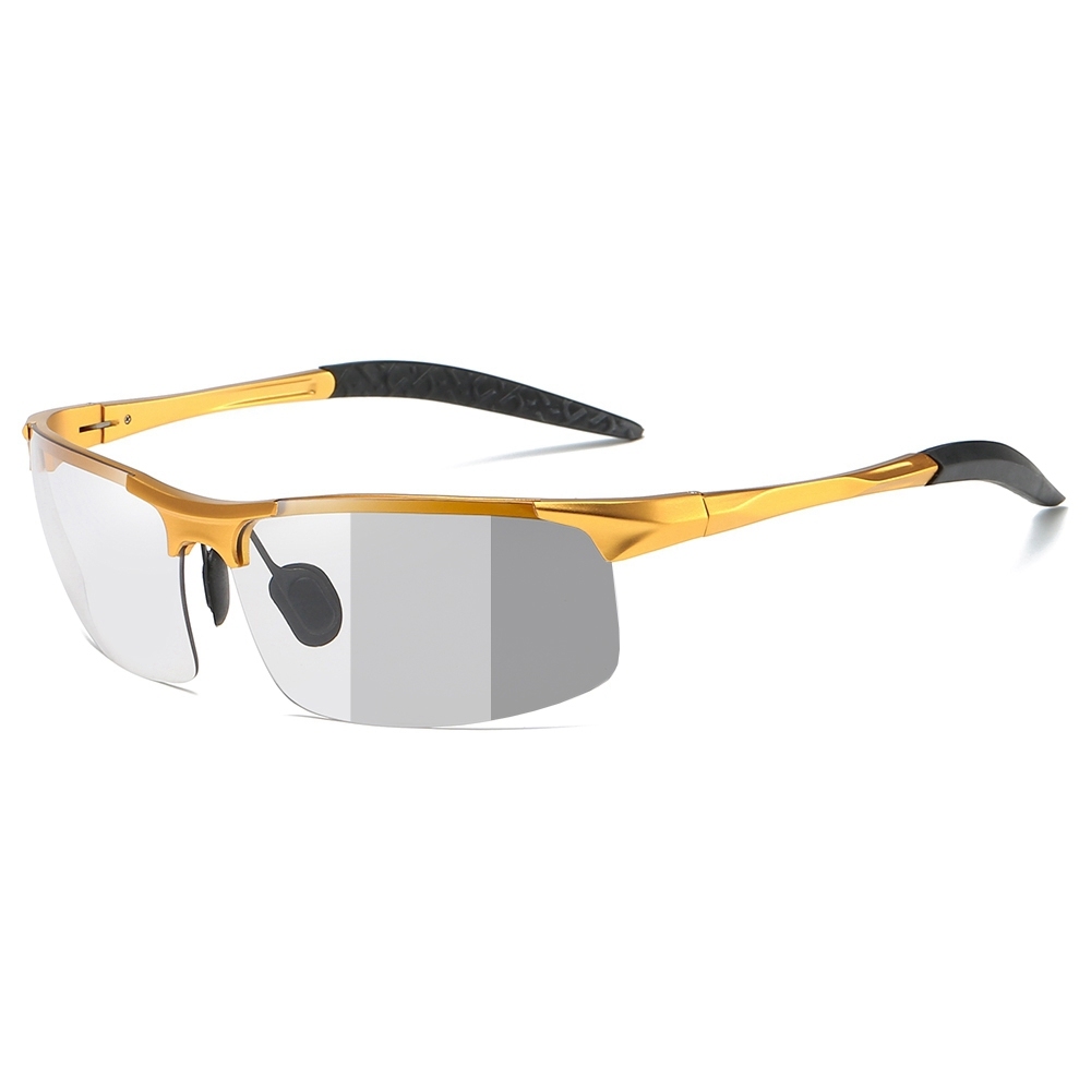 Custom Aluminum Photochromic Sports Glasses with Transition Lenses that Change from Clear to Dark Sunglasses for Men's Athletic Eyewear Wholesale China