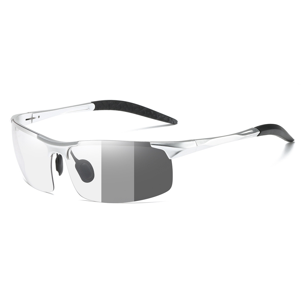 Custom Aluminum Photochromic Sports Glasses with Transition Lenses that Change from Clear to Dark Sunglasses for Men's Athletic Eyewear Wholesale China