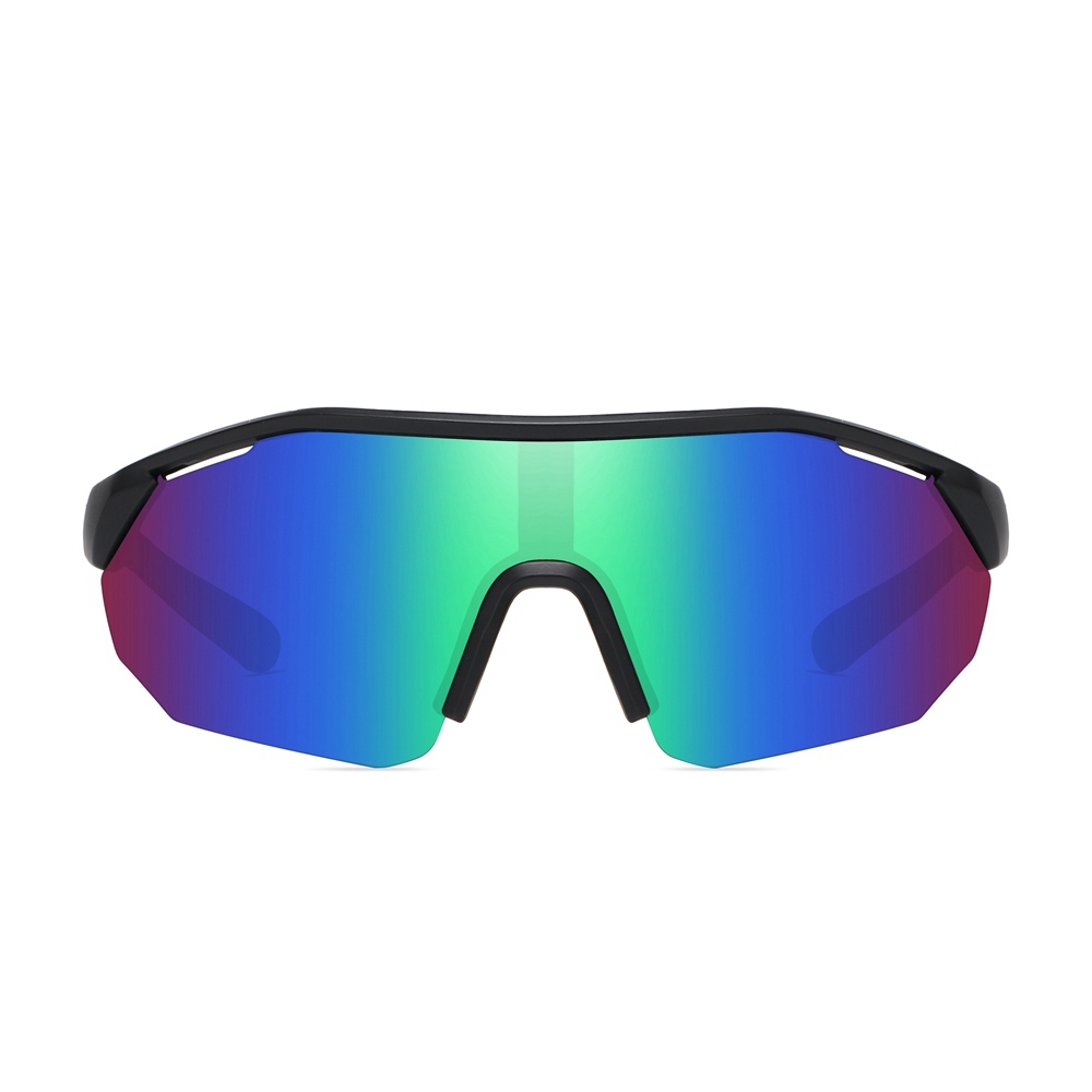 Women's Plastic Half Frame Wrap Sports Sunglasses for Men's Athletic Eyewear Wholesale Online Vented Mono Lens Large Shield Polarized Glasses