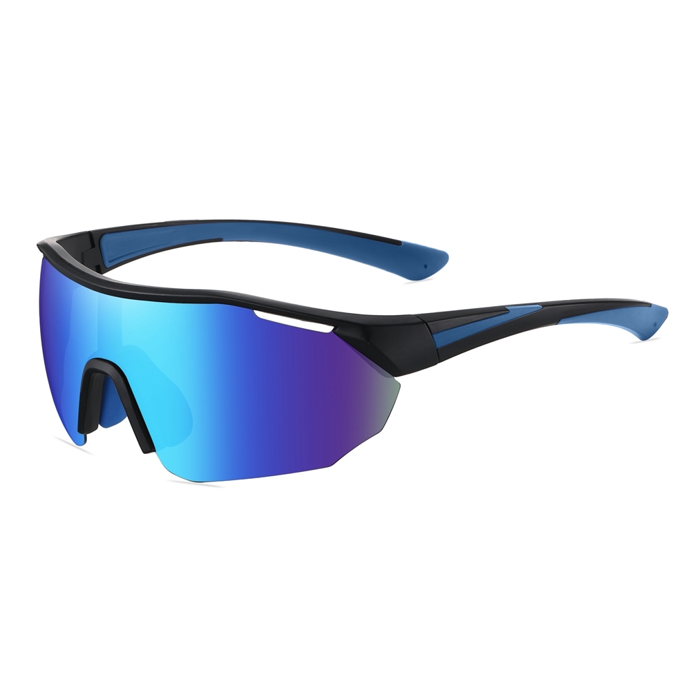 Women's Plastic Half Frame Wrap Sports Sunglasses for Men's Athletic Eyewear Wholesale Online Vented Mono Lens Large Shield Polarized Glasses