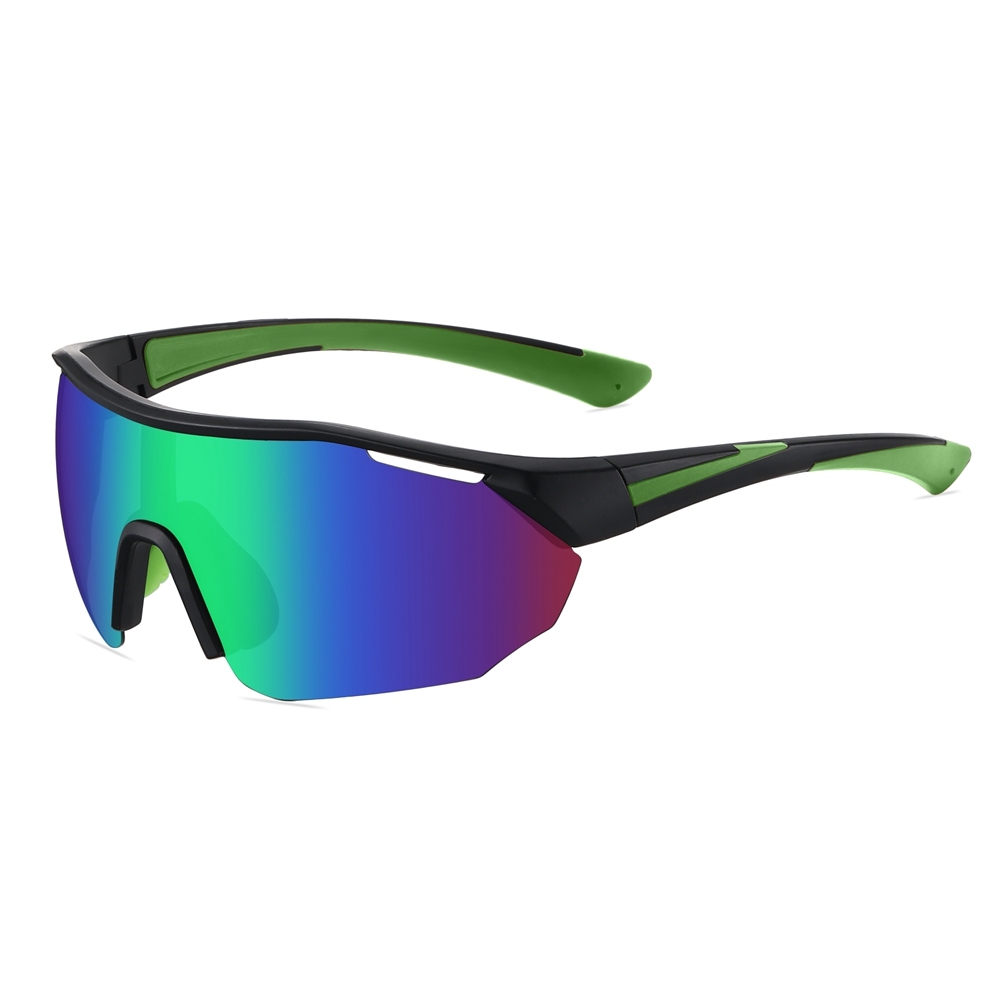 Women's Plastic Half Frame Wrap Sports Sunglasses for Men's Athletic Eyewear Wholesale Online Vented Mono Lens Large Shield Polarized Glasses