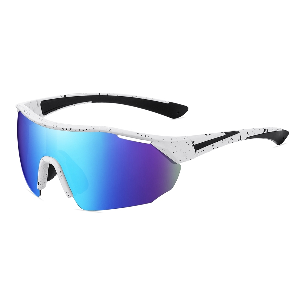 Women's Plastic Half Frame Wrap Sports Sunglasses for Men's Athletic Eyewear Wholesale Online Vented Mono Lens Large Shield Polarized Glasses