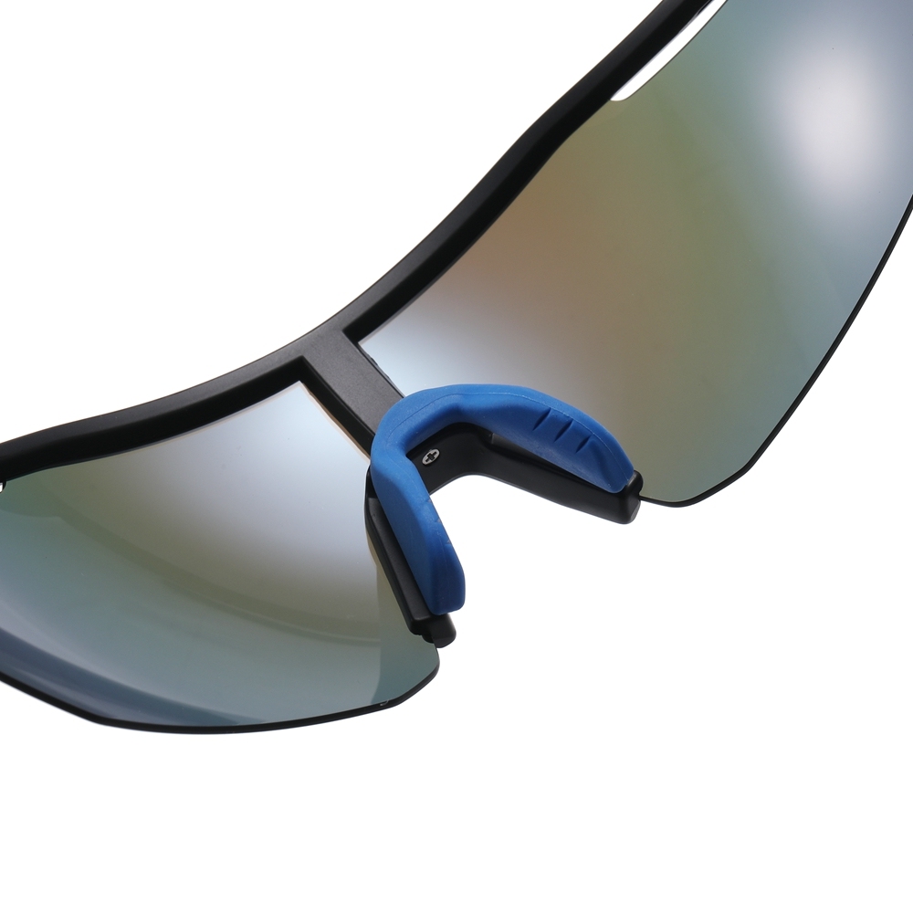 Women's Plastic Half Frame Wrap Sports Sunglasses for Men's Athletic Eyewear Wholesale Online Vented Mono Lens Large Shield Polarized Glasses