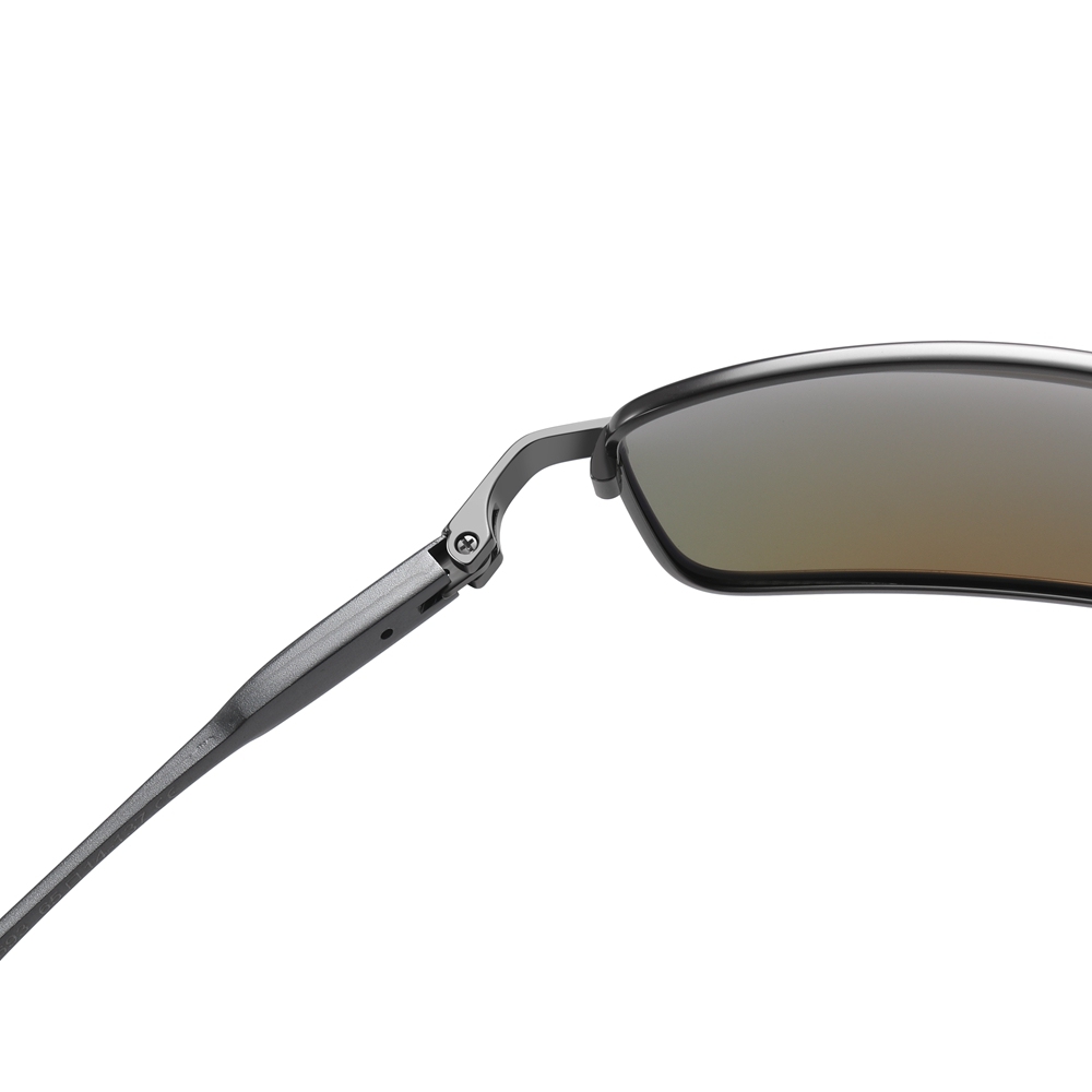 Durable Narrow Rectangular Metal Sunglasses with Straight Arms UV400 Polarized Casual Shades for Men's Sporty Look Eyewear Wholesale China