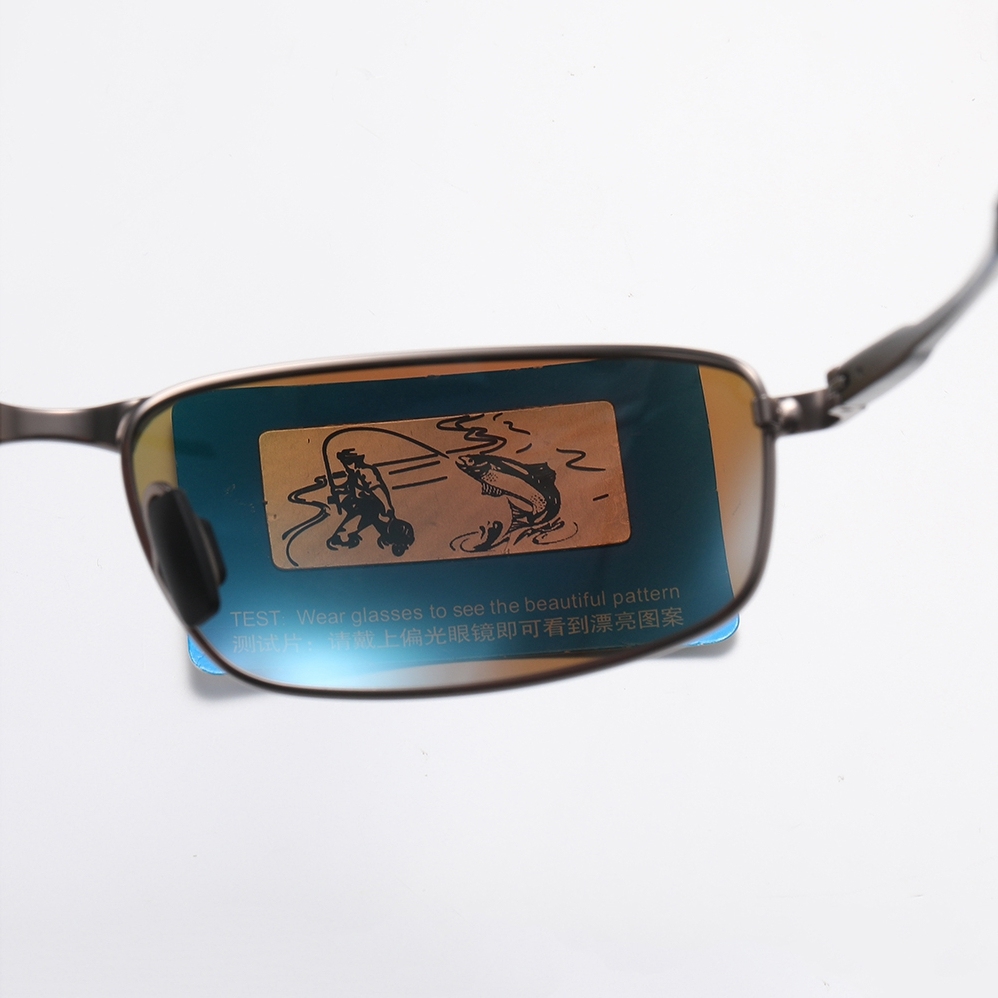 Durable Narrow Rectangular Metal Sunglasses with Straight Arms UV400 Polarized Casual Shades for Men's Sporty Look Eyewear Wholesale China