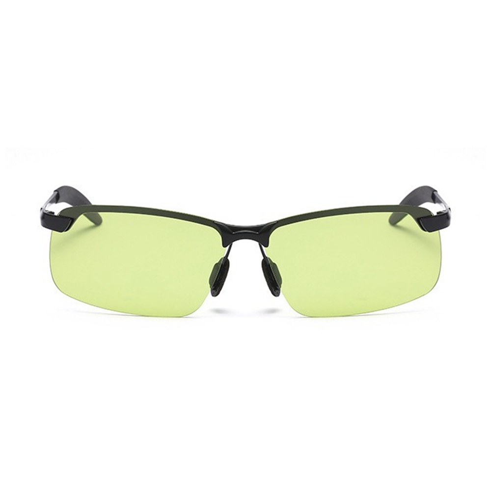Cheap Custom Men's Classic Semi Rimless Rectangle Polarized Shades for Driving Sunglasses with Logo Metallic Sporty Eyewear Wholesale Online