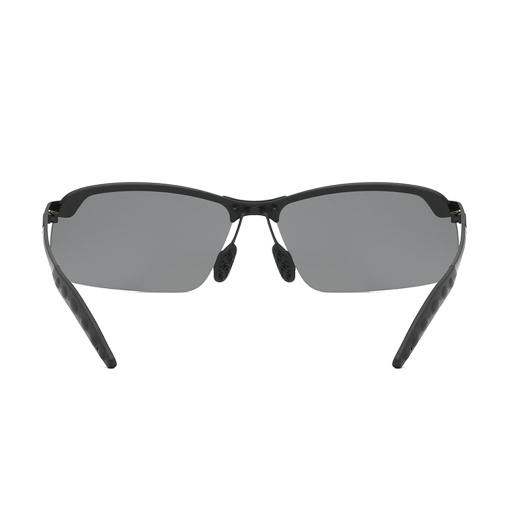 Cheap Custom Men's Classic Semi Rimless Rectangle Polarized Shades for Driving Sunglasses with Logo Metallic Sporty Eyewear Wholesale Online