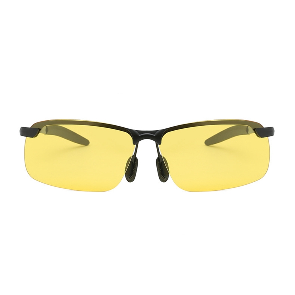 Cheap Custom Men's Classic Semi Rimless Rectangle Polarized Shades for Driving Sunglasses with Logo Metallic Sporty Eyewear Wholesale Online