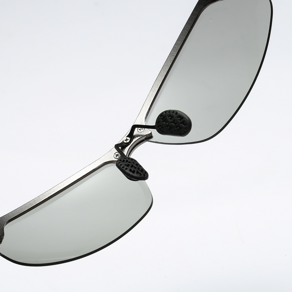 Cheap Custom Men's Classic Semi Rimless Rectangle Polarized Shades for Driving Sunglasses with Logo Metallic Sporty Eyewear Wholesale Online