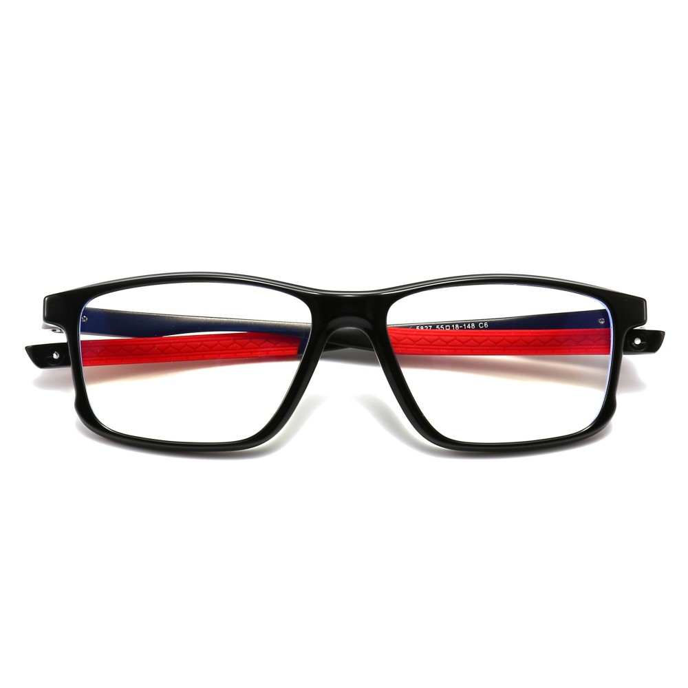 Custom Made Men's TR90 Sports Eyeglasses with Aluminum Straight Temples Square Optical Frames for Prescription Glasses Wholesale Online