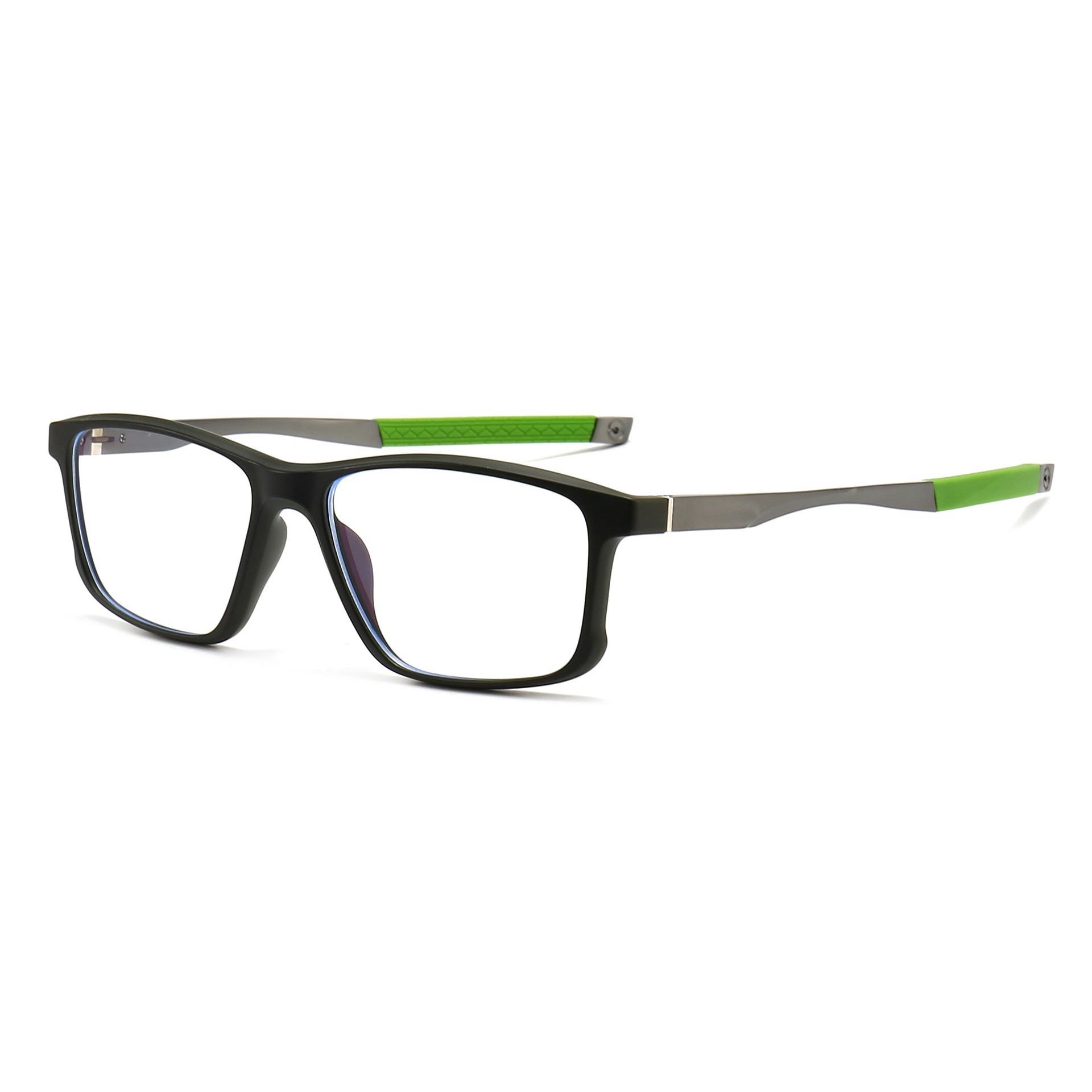 Custom Made Men's TR90 Sports Eyeglasses with Aluminum Straight Temples Square Optical Frames for Prescription Glasses Wholesale Online