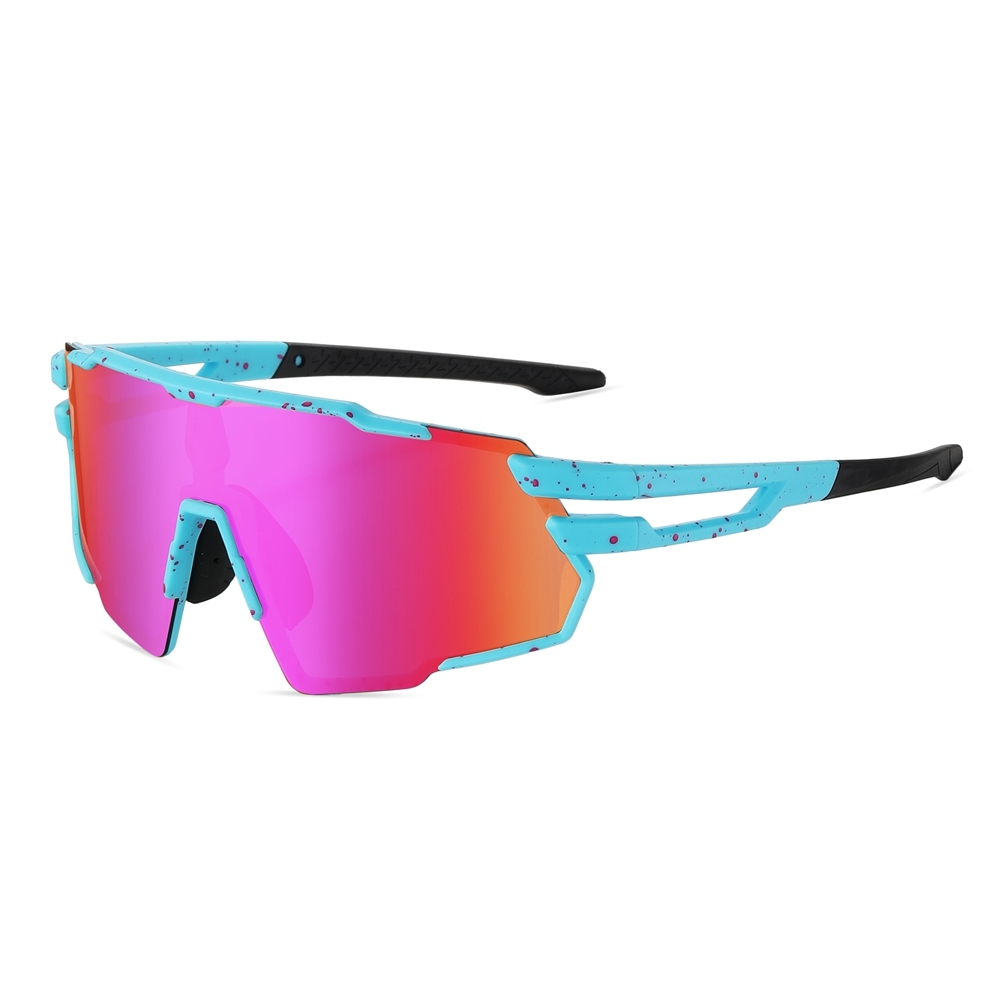 Unisex Stylish Polarized Bicycle Sunglasses with Rx Insert for Prescription Sports Eyewear Wholesale One Piece Cycling Glasses Bike Riding Shades