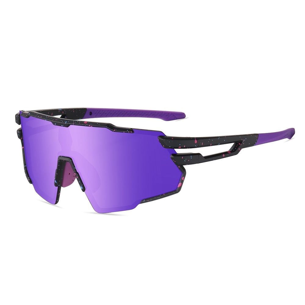 Unisex Stylish Polarized Bicycle Sunglasses with Rx Insert for Prescription Sports Eyewear Wholesale One Piece Cycling Glasses Bike Riding Shades