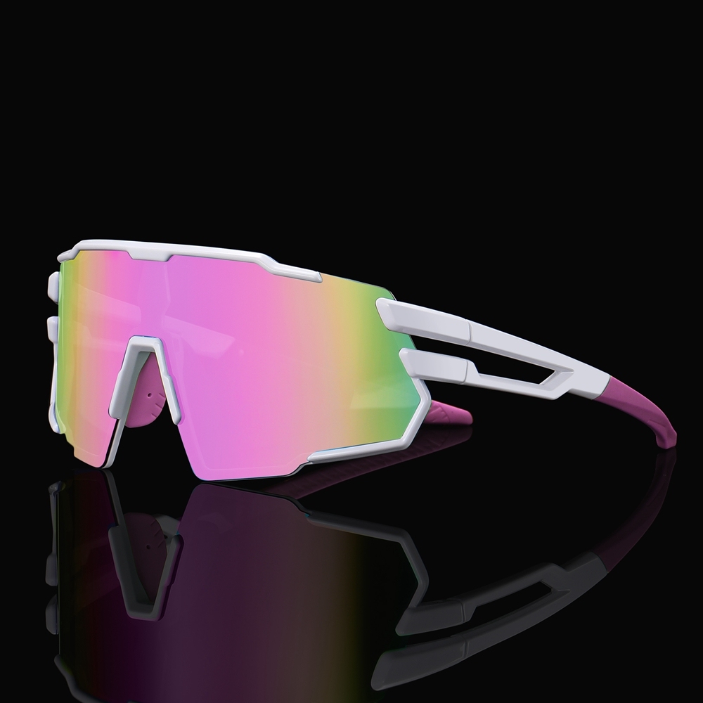 Unisex Stylish Polarized Bicycle Sunglasses with Rx Insert for Prescription Sports Eyewear Wholesale One Piece Cycling Glasses Bike Riding Shades