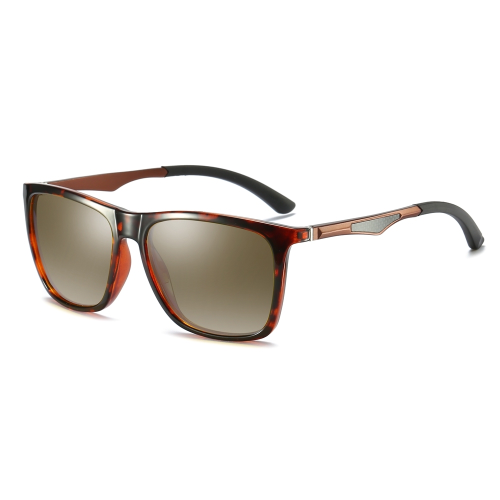 Affordable Wholesale Men's Active Lifestyle Sunglasses with Flexible Aluminum Arms Everyday Wear for Women Polarized Square Shades Customization