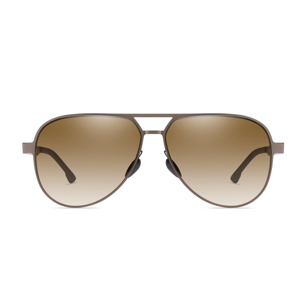 Custom Men's Stylish Stainless Steel Aviator Sunglasses with Unique Cut-out Temple Detailing UV Protection Sun Glasses Vendors Wholesale Online