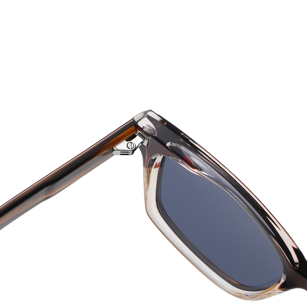 Custom Men's TR90 Horn Rimmed Sunglasses with Metal Rivets & Acetate Temples for Ladies Versatile Square Polarized Sun Glasses Wholesale Online