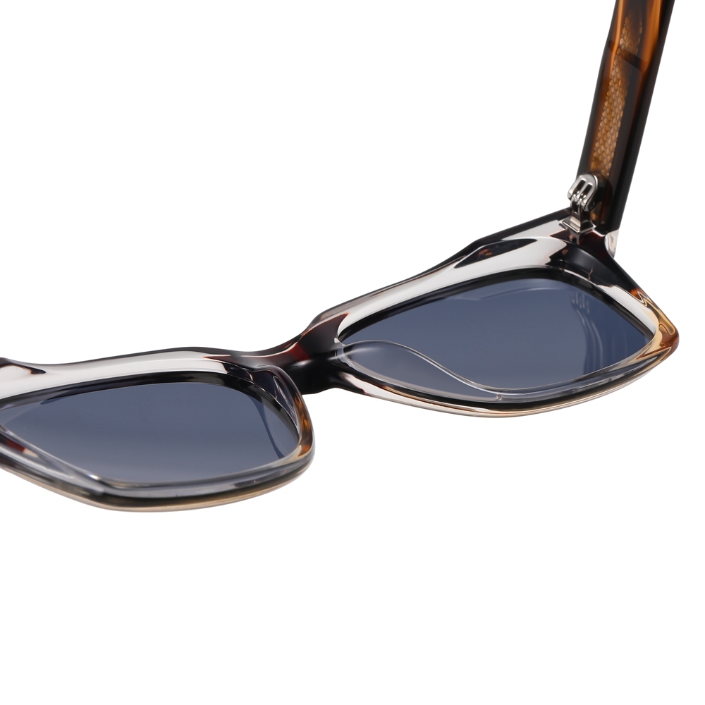 Custom Men's TR90 Horn Rimmed Sunglasses with Metal Rivets & Acetate Temples for Ladies Versatile Square Polarized Sun Glasses Wholesale Online