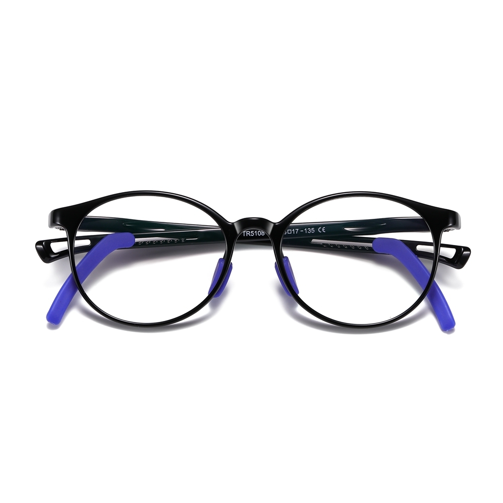 Custom Kids TR90 Oval Optical Frames with Anti-Slip Ear Hooks Blue Light Filter Glasses for Children's Prescription Eyeglasses Wholesale Online