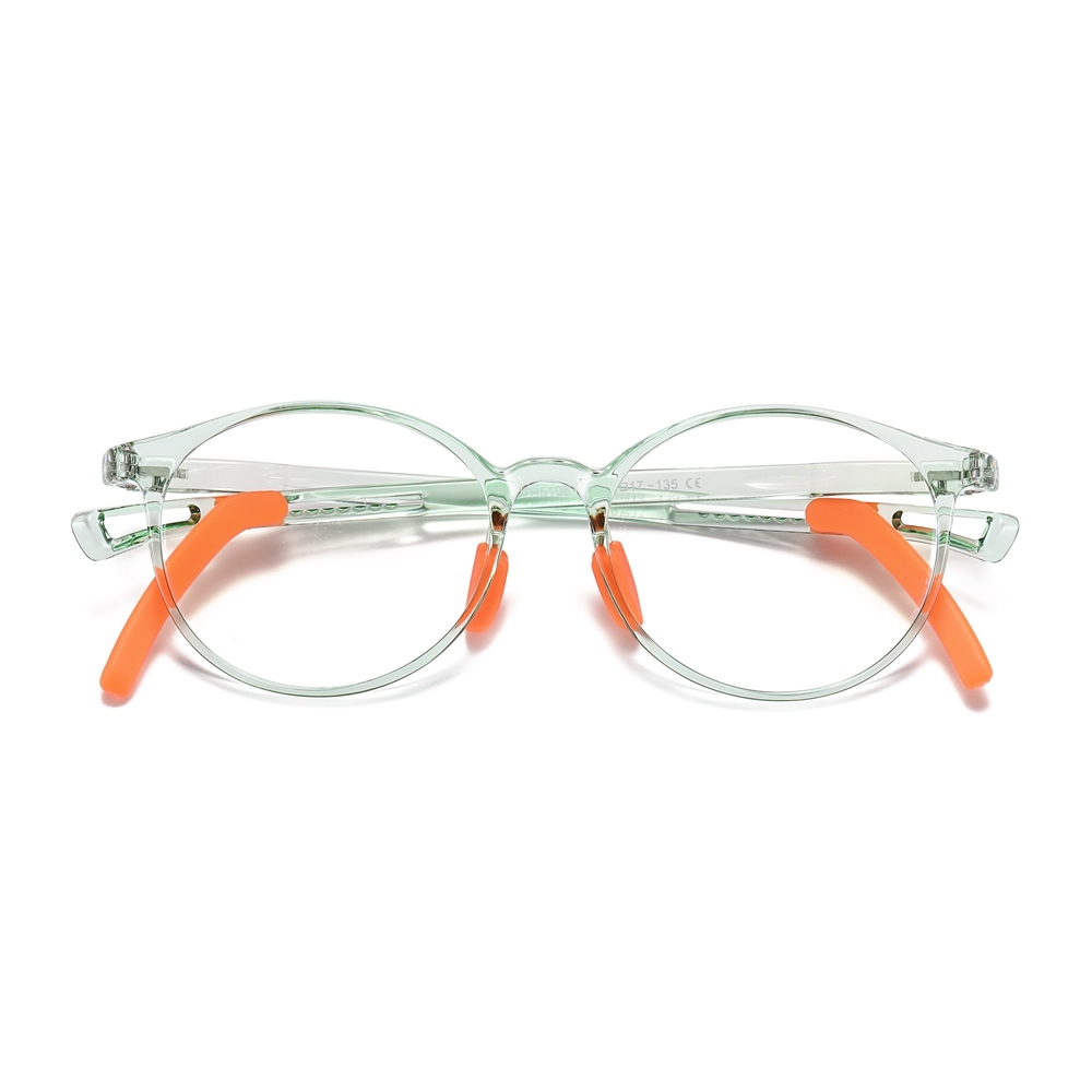 Custom Kids TR90 Oval Optical Frames with Anti-Slip Ear Hooks Blue Light Filter Glasses for Children's Prescription Eyeglasses Wholesale Online