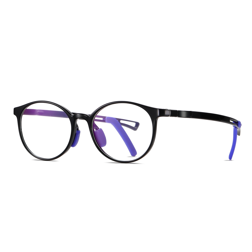 Custom Kids TR90 P3 Round Optical Frames with Anti-Slip Ear Hooks Blue Light Filter Glasses for Children's Prescription Eyeglasses Wholesale