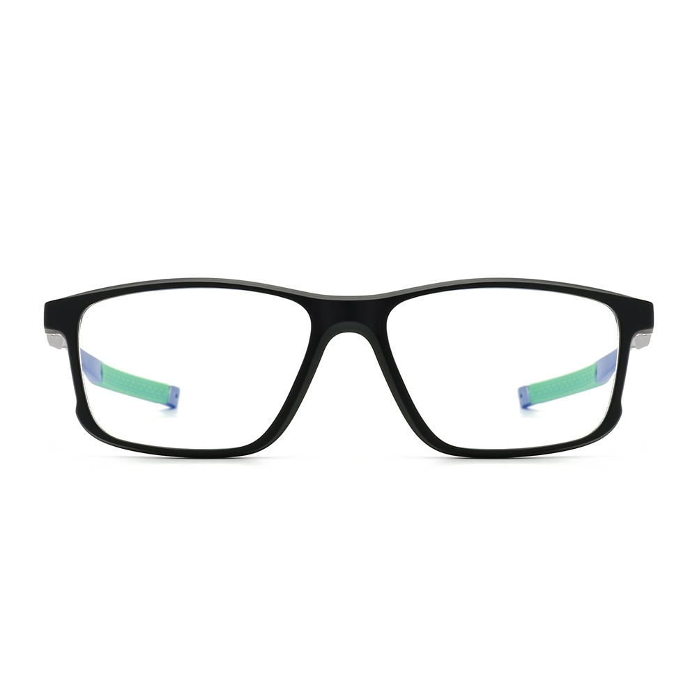Custom Made Men's TR90 Sports Eyeglasses with Aluminum Straight Temples Square Optical Frames for Prescription Glasses Wholesale Online