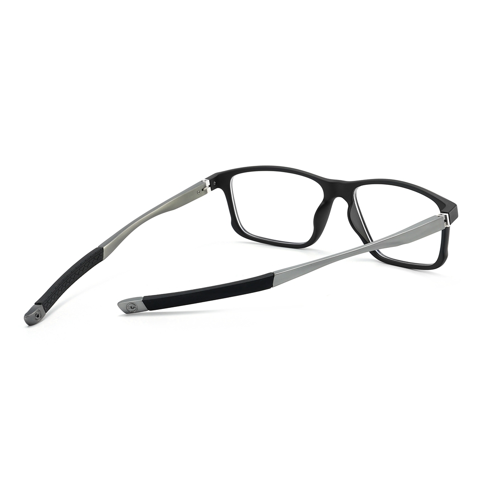 Custom Made Men's TR90 Sports Eyeglasses with Aluminum Straight Temples Square Optical Frames for Prescription Glasses Wholesale Online
