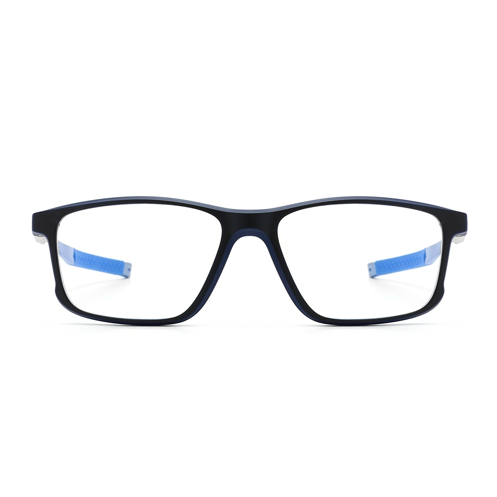 Custom Made Men's TR90 Sports Eyeglasses with Aluminum Straight Temples Square Optical Frames for Prescription Glasses Wholesale Online