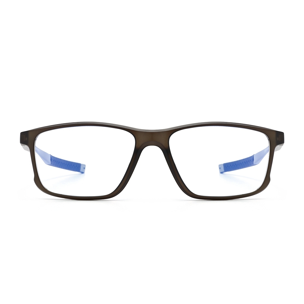 Custom Made Men's TR90 Sports Eyeglasses with Aluminum Straight Temples Square Optical Frames for Prescription Glasses Wholesale Online