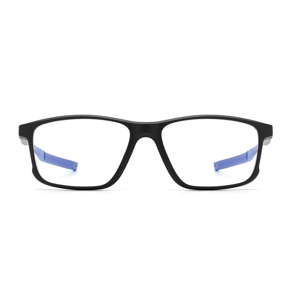Custom Made Men's TR90 Sports Eyeglasses with Aluminum Straight Temples Square Optical Frames for Prescription Glasses Wholesale Online