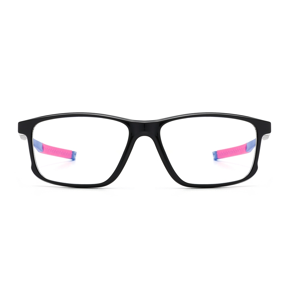 Custom Made Men's TR90 Sports Eyeglasses with Aluminum Straight Temples Square Optical Frames for Prescription Glasses Wholesale Online