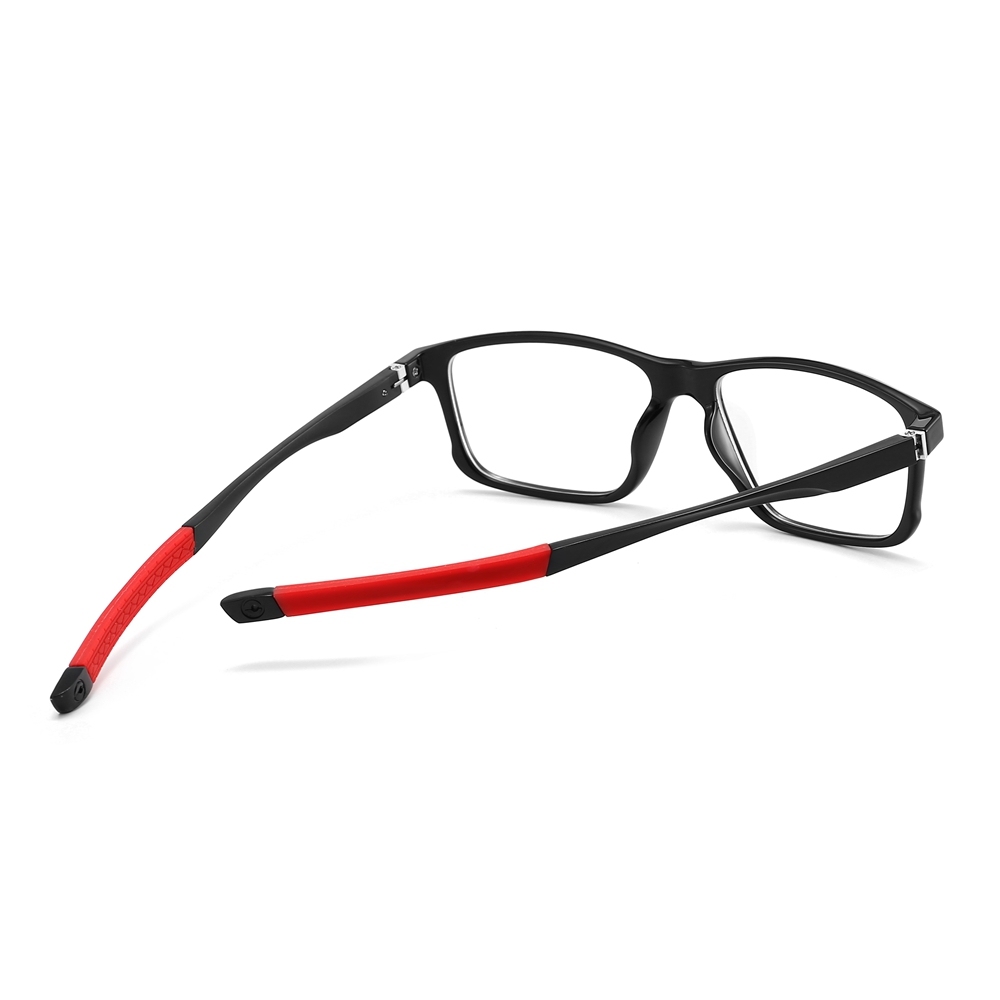 Custom Made Men's TR90 Sports Eyeglasses with Aluminum Straight Temples Square Optical Frames for Prescription Glasses Wholesale Online