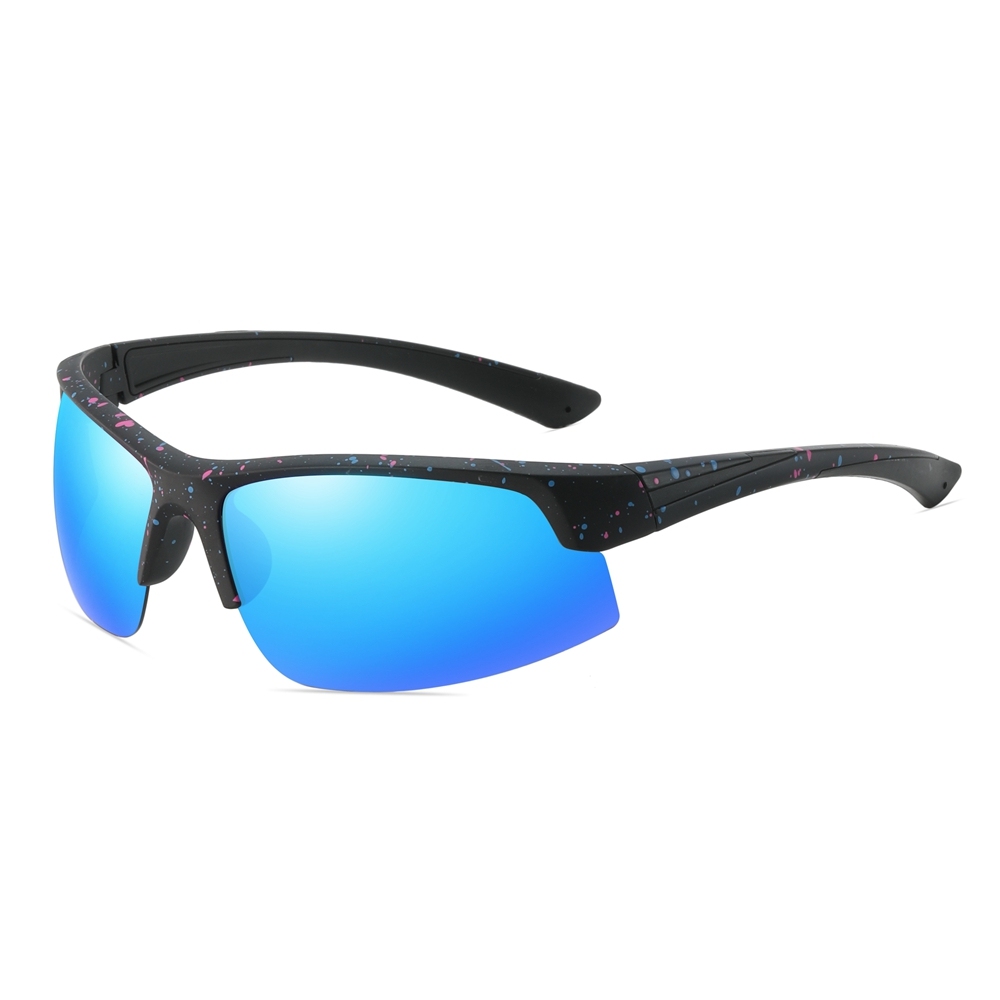 Wholesale Womens Polycarbonate Half Frame Wrap Sunglasses Outdoor Sports Shades for Men's Polarized Running Glasses Manufacturer China Online