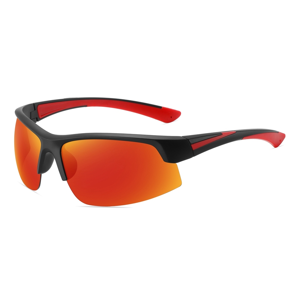 Wholesale Womens Polycarbonate Half Frame Wrap Sunglasses Outdoor Sports Shades for Men's Polarized Running Glasses Manufacturer China Online