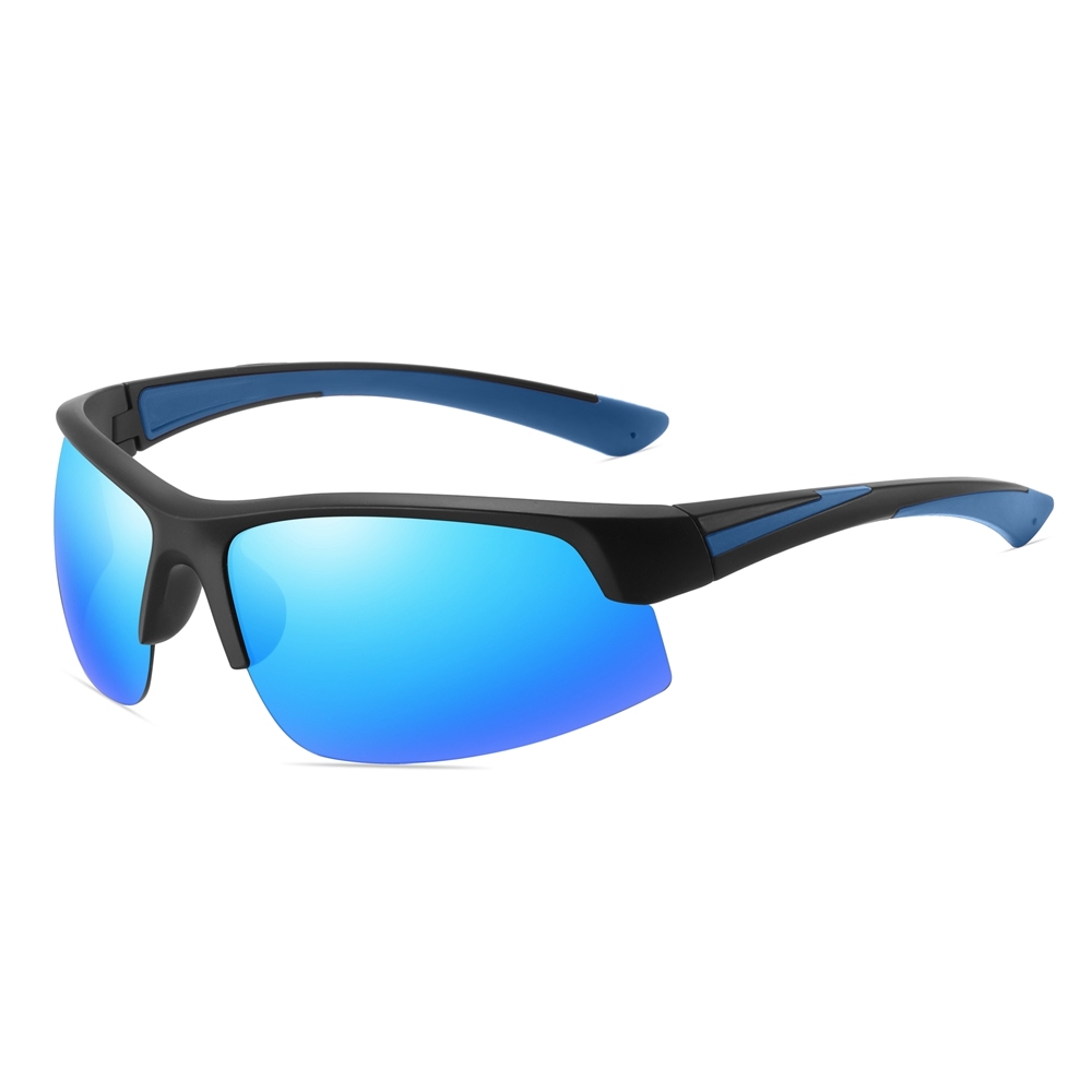 Wholesale Womens Polycarbonate Half Frame Wrap Sunglasses Outdoor Sports Shades for Men's Polarized Running Glasses Manufacturer China Online