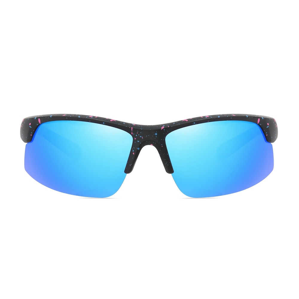 Wholesale Womens Polycarbonate Half Frame Wrap Sunglasses Outdoor Sports Shades for Men's Polarized Running Glasses Manufacturer China Online