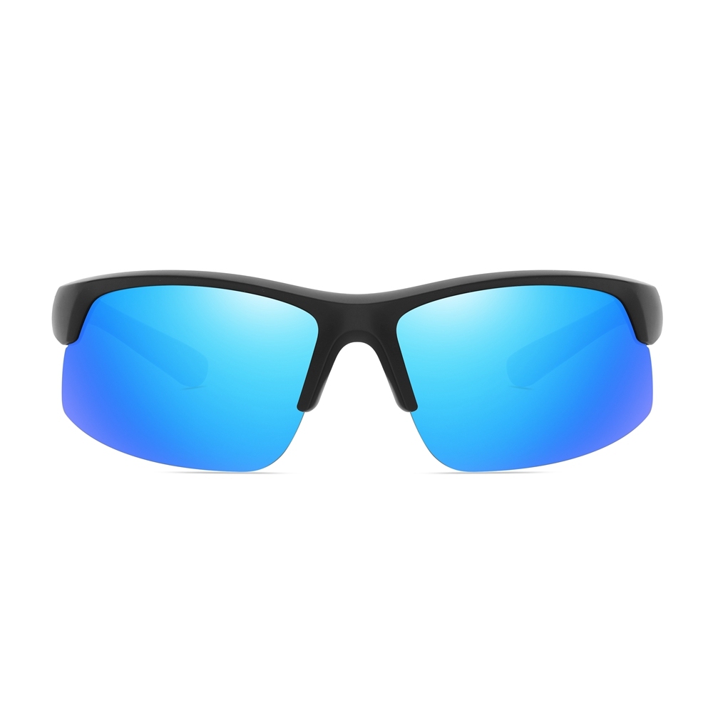 Wholesale Womens Polycarbonate Half Frame Wrap Sunglasses Outdoor Sports Shades for Men's Polarized Running Glasses Manufacturer China Online