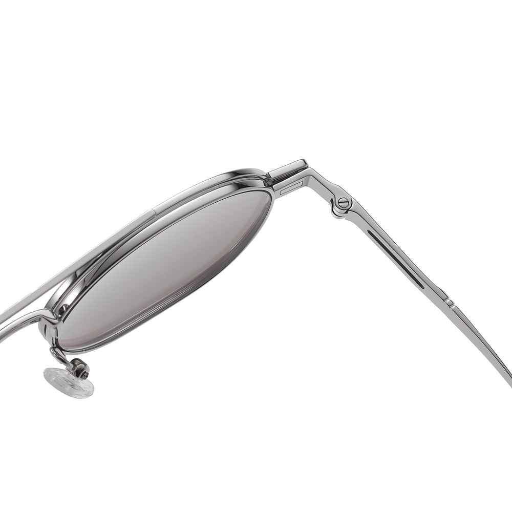 Wholesale Unisex Detachable Oval Metal Glasses Frames Magnetic Snap-On Set for Prescription Eyeglasses With Clip-On Polarized Sunglasses
