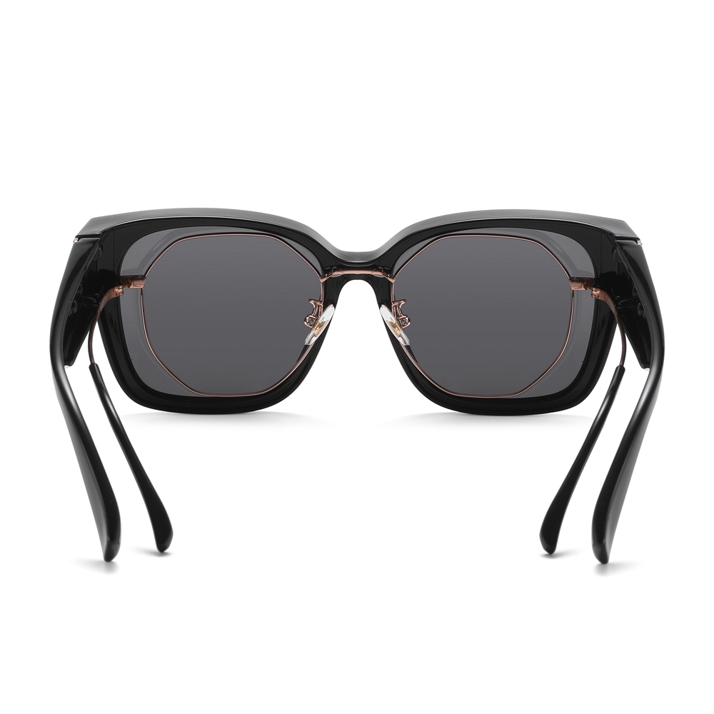 Custom Unisex TR90 Square Polarized Fitover Sunglasses to Wear Over Prescription Eyeglasses for Driving Shades that Cover Glasses Wholesale Online